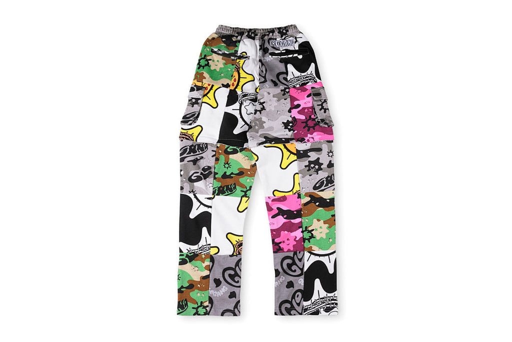 Glo Gang Cartoon Splice Washed Zip 2-in-1 Convertible Pants Shorts - product image 2