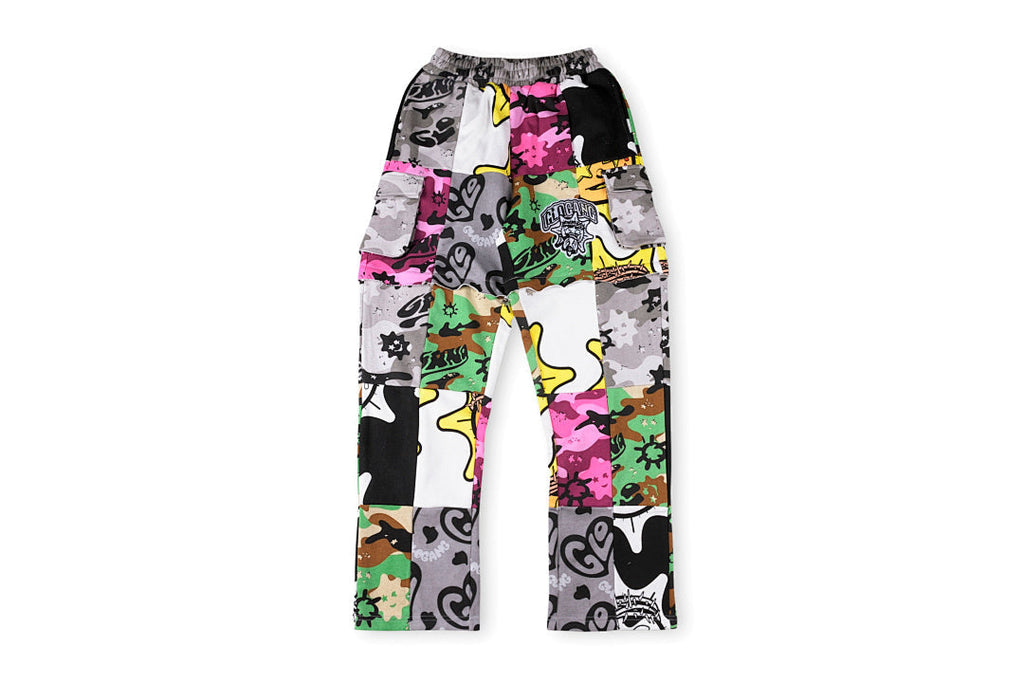 Glo Gang Cartoon Splice Washed Zip 2-in-1 Convertible Pants Shorts - product image 1