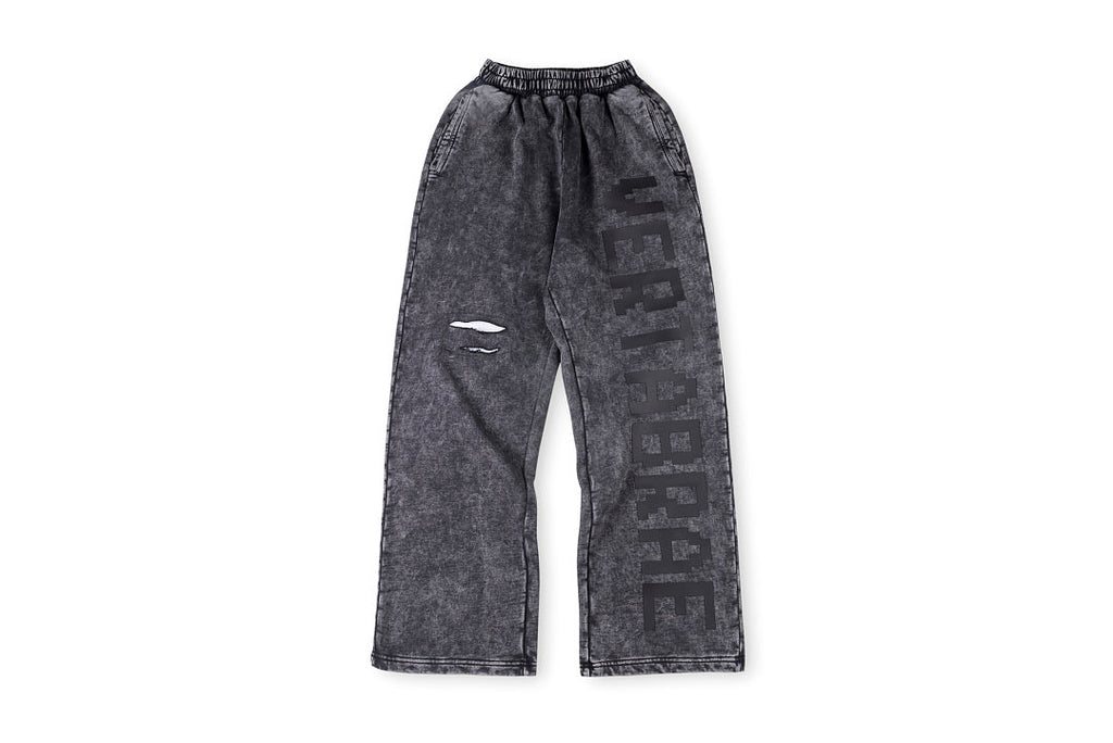 Vertabre Classic Distressed Washed Vintage Full Length Pants - product image 1