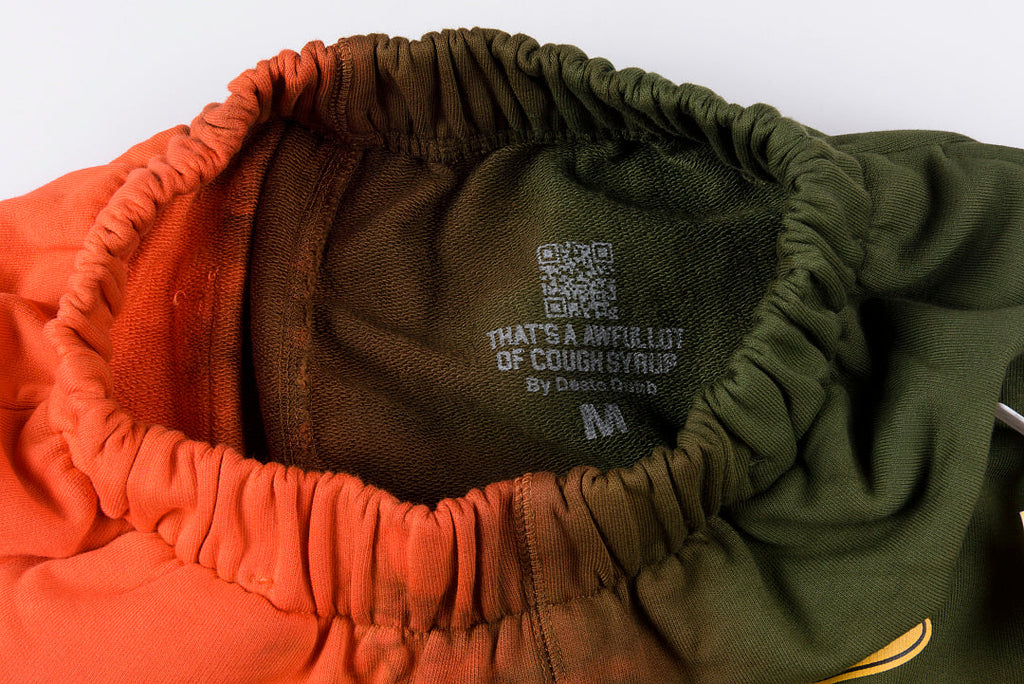That's A Awful Lot of Cough Syrup Orange Green Gradient Color Block Print Pants - product image 4