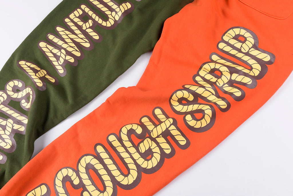 That's A Awful Lot of Cough Syrup Orange Green Gradient Color Block Print Pants - product image 11