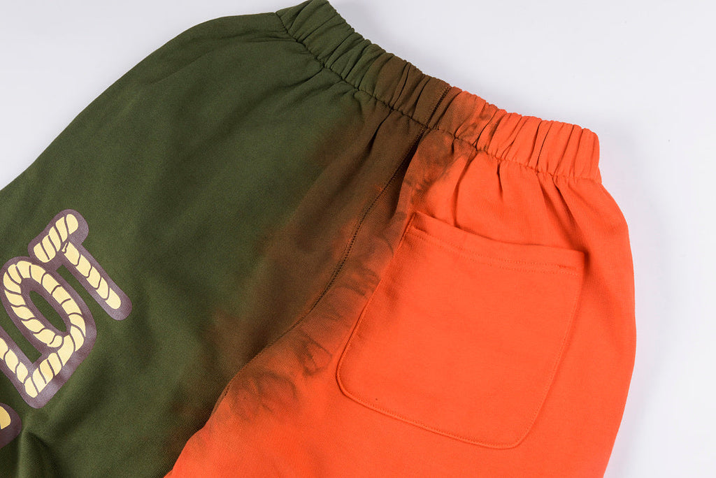 That's A Awful Lot of Cough Syrup Orange Green Gradient Color Block Print Pants - product image 12