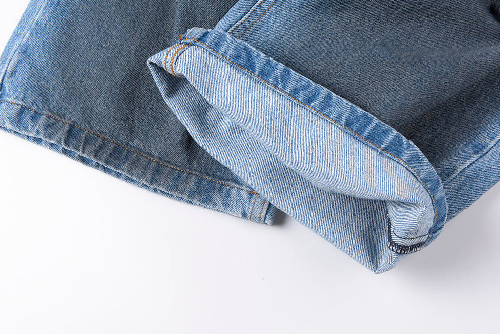 Vertabrae American Paneled Embroidered Washed Denim Pants - product image 3