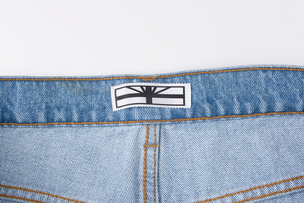Vertabrae American Paneled Embroidered Washed Denim Pants - product image 4