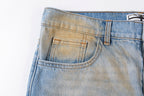Vertabrae American Paneled Embroidered Washed Denim Pants - product image 7