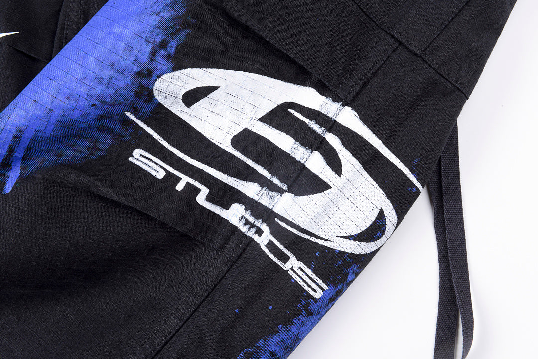 Hellstar Studios Embroidered Multi-Pocket Cargo Casual Pants - product image 5