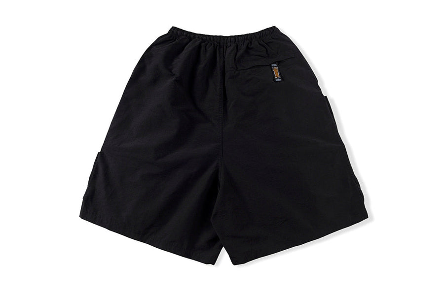 Kapital Two-Tone Multi-Pocket Webbing Drawstring Elastic Waist Casual Shorts