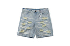 Hellstar Studios Washed Distressed Denim Shorts Street - product image 1
