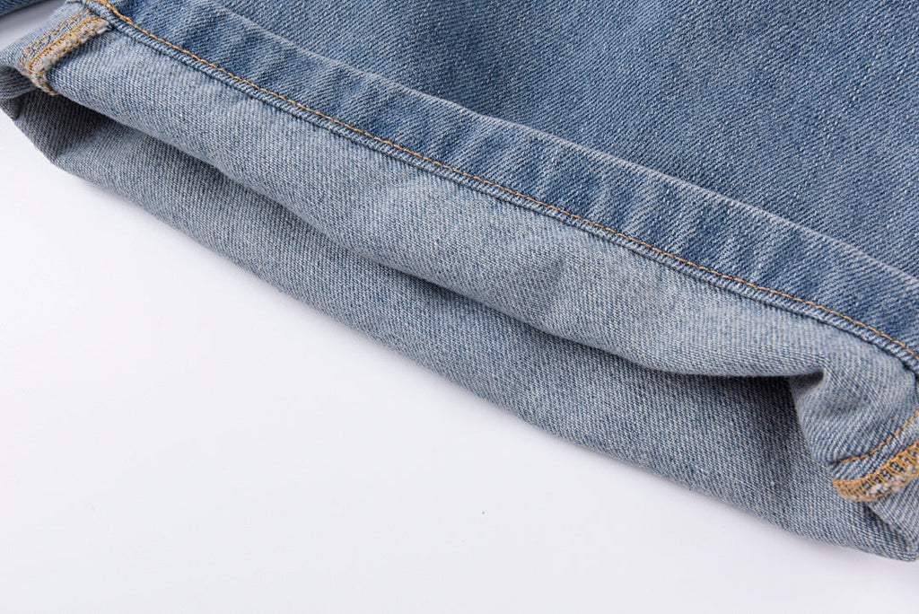 Sp5der 555555 5Star Vintage Denim Shorts Classic American Fabric Web Identity Street - product image 3