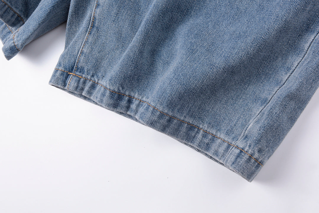 Sp5der 555555 5Star Vintage Denim Shorts Classic American Fabric Web Identity Street - product image 5