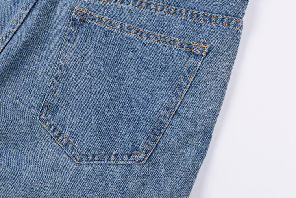 Sp5der 555555 5Star Vintage Denim Shorts Classic American Fabric Web Identity Street - product image 9