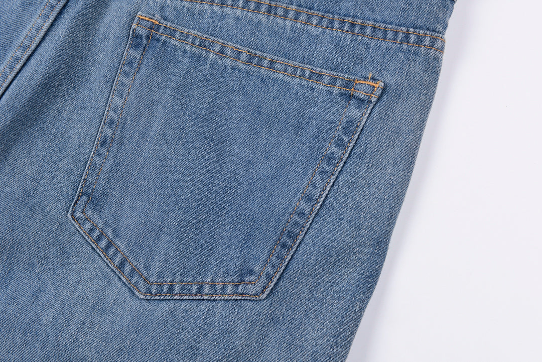 Sp5der 555555 5Star Vintage Denim Shorts Classic American Fabric Web Identity Street - product image 9