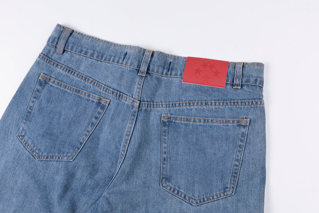 Sp5der 555555 5Star Vintage Denim Shorts Classic American Fabric Web Identity Street - product image 11