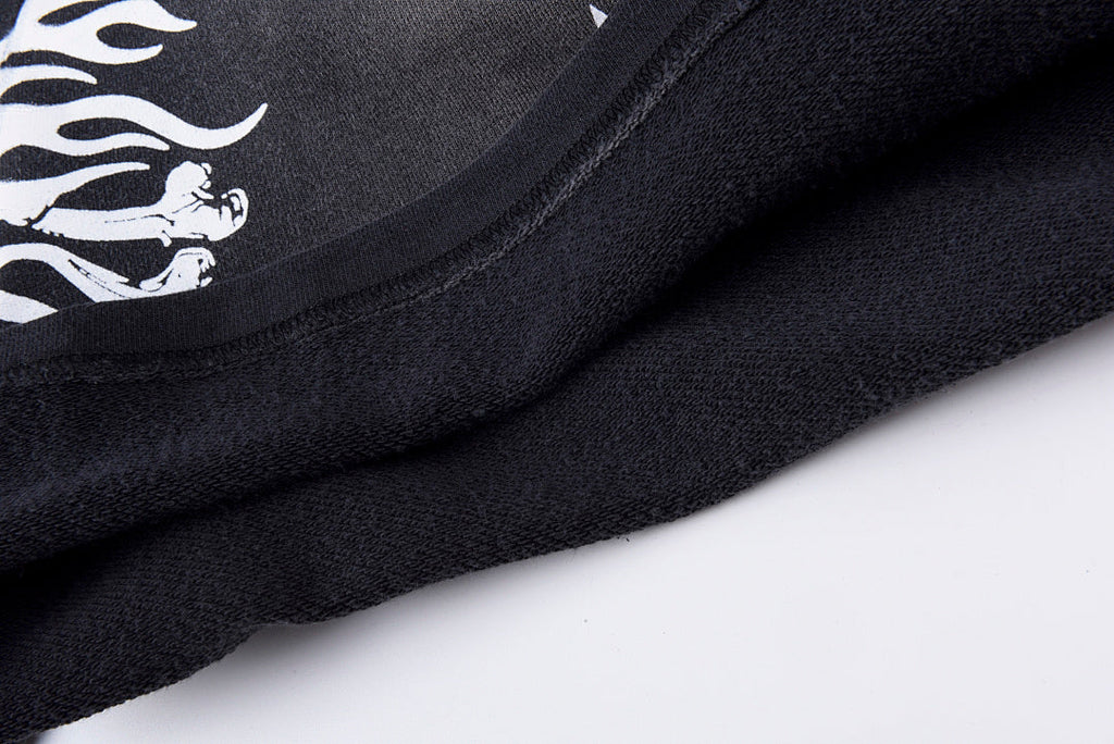Hellstar Studios Skull Shorts Washed Cosmic Dark Energy Death Symbol Street - product image 3