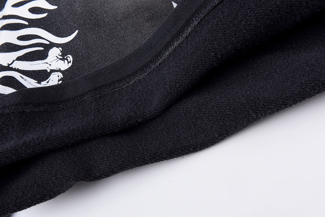 Hellstar Studios Skull Shorts Washed Cosmic Dark Energy Death Symbol Street - product image 3