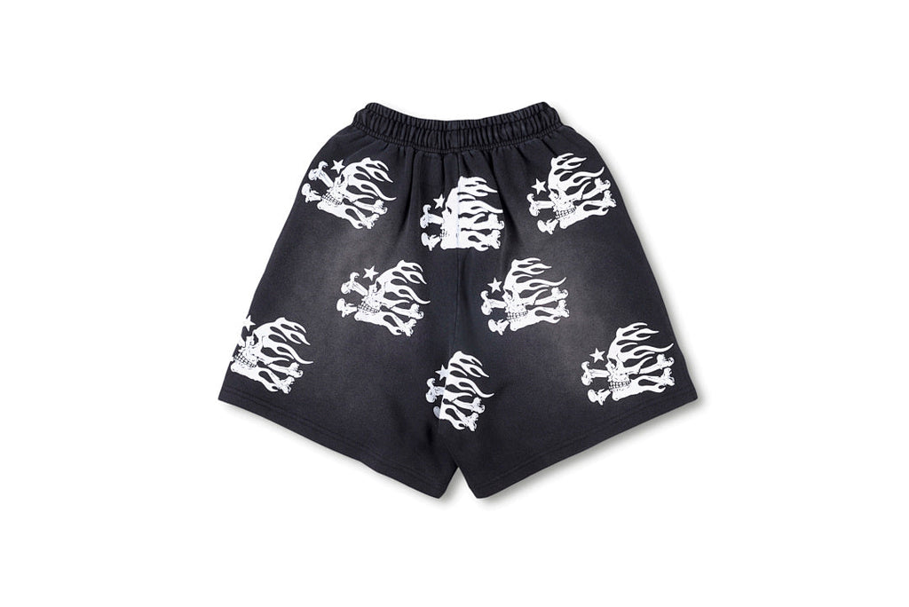 Hellstar Studios Skull Shorts Washed Cosmic Dark Energy Death Symbol Street - product image 2