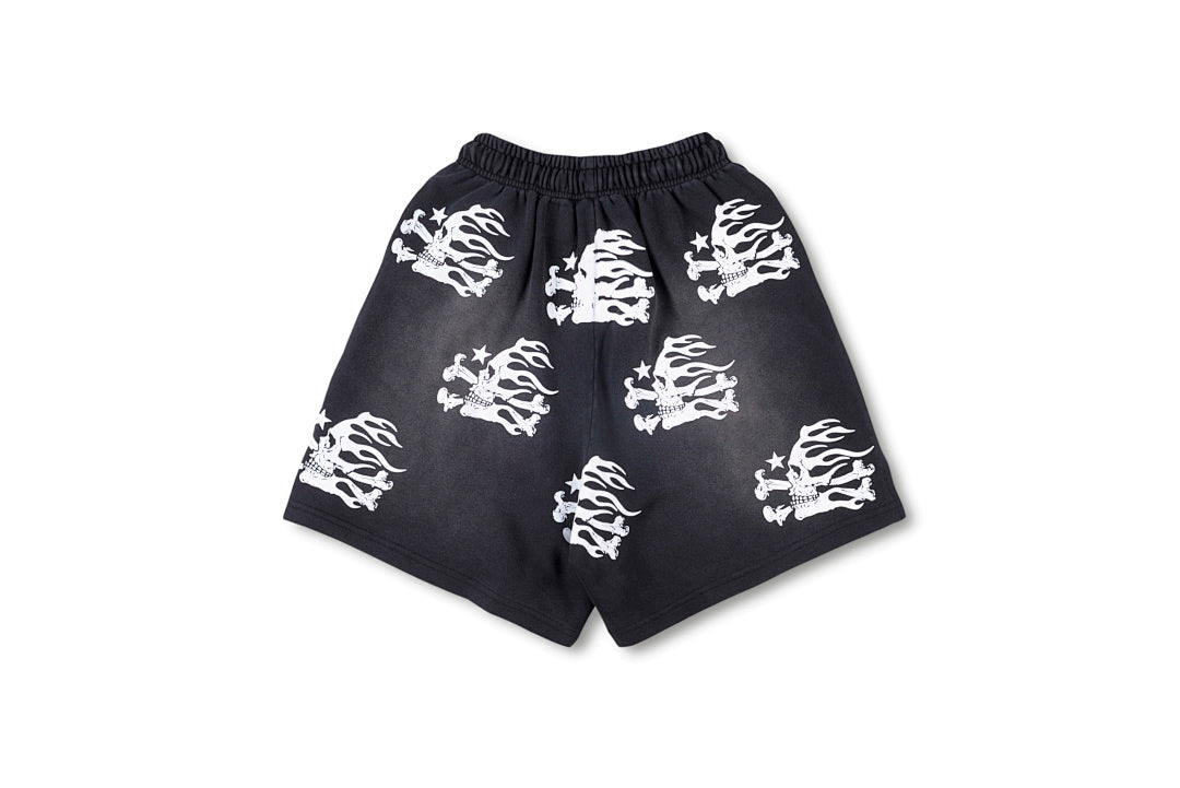 Hellstar Studios Skull Shorts Washed Cosmic Dark Energy Death Symbol Street - product image 2