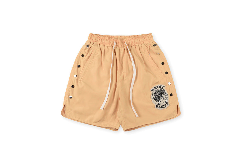 Saint Vanity Embroidered Button Placket Shorts Saint Vanity Paradox Refined Craft Street - product image 4
