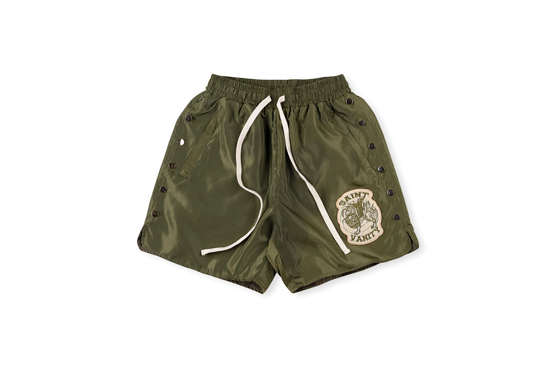 Saint Vanity Embroidered Button Placket Shorts Saint Vanity Paradox Refined Craft Street - product image 10