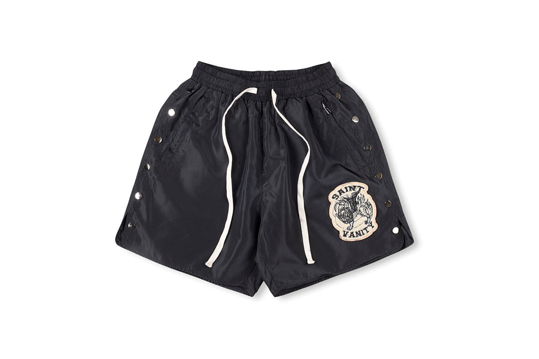 Saint Vanity Embroidered Button Placket Shorts Saint Vanity Paradox Refined Craft Street - product image 1