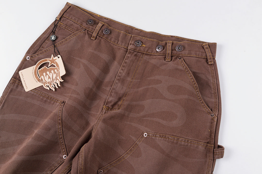 Hellstar Studios Denim Shorts Washed Camo Cosmic Dark Energy Military Street - product image 11