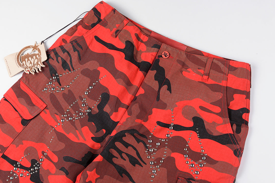Hellstar Studios Capsule 11 Red Camo Cargo Shorts - product image 11