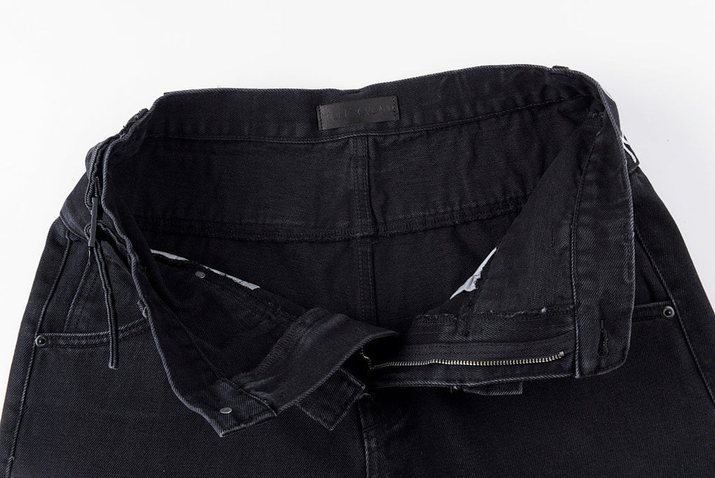 Tuff Crowd Embroidered Black Denim Shorts - product image 4