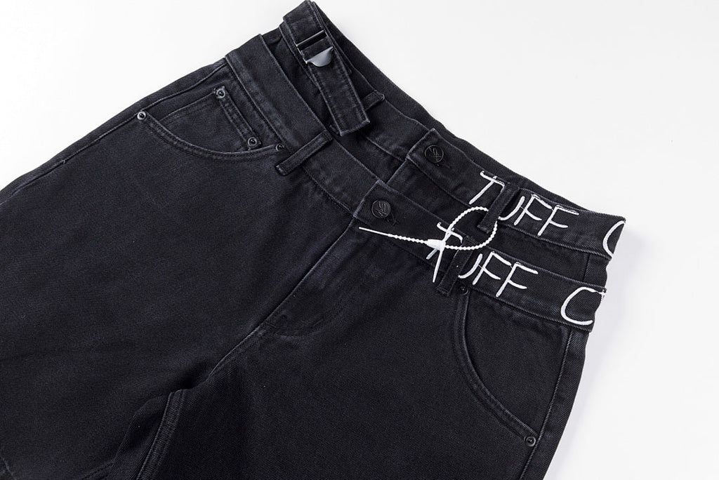 Tuff Crowd Embroidered Black Denim Shorts - product image 10