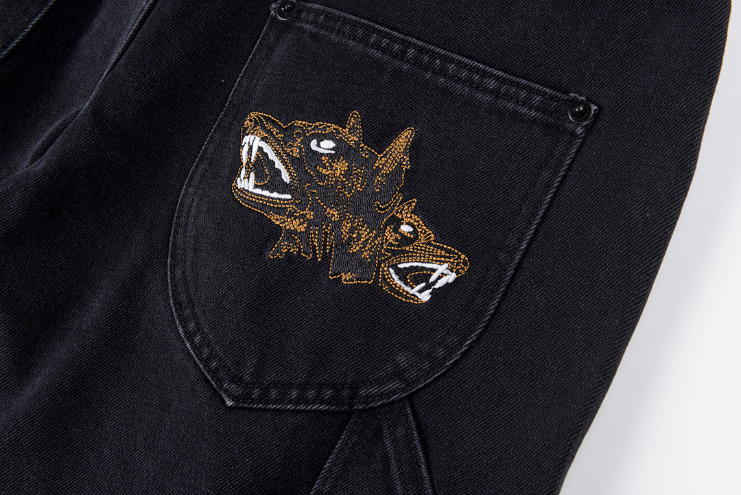 Tuff Crowd Embroidered Black Denim Shorts - product image 12