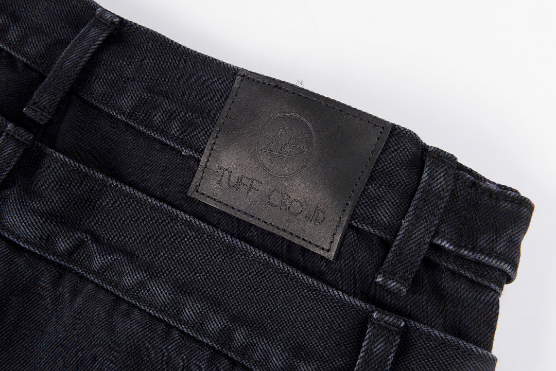 Tuff Crowd Embroidered Black Denim Shorts - product image 13