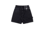 Tuff Crowd Embroidered Black Denim Shorts - product image 1