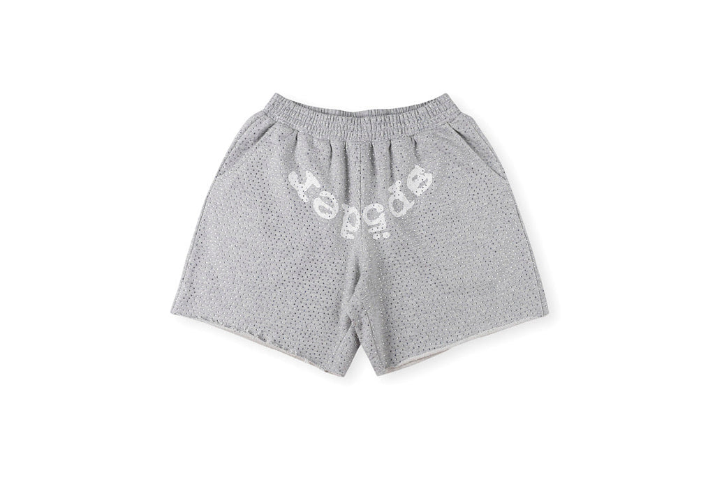 Sp5der 555555 Rhinestone Graphic Shorts - product image 1