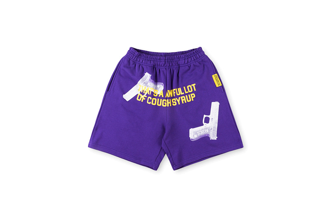 That's A Awful Lot of Cough Syrup Graphic Shorts - Purple - product image 1