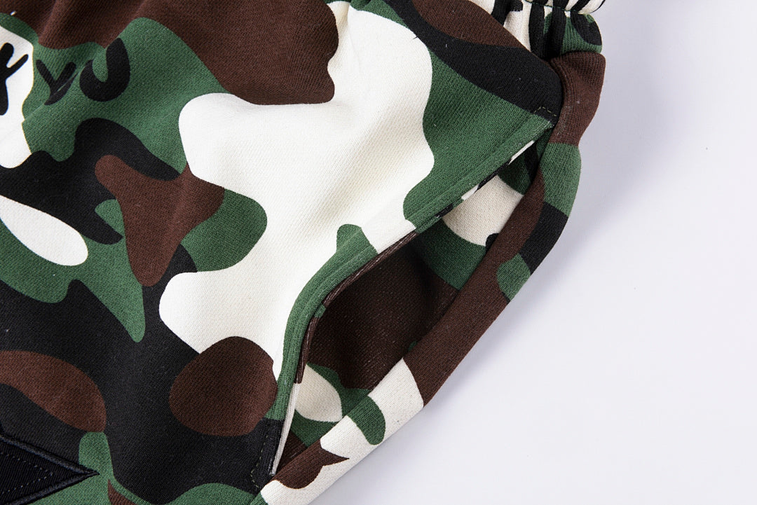 Glo Gang Camo Cartoon Embroidered Shorts - product image 5