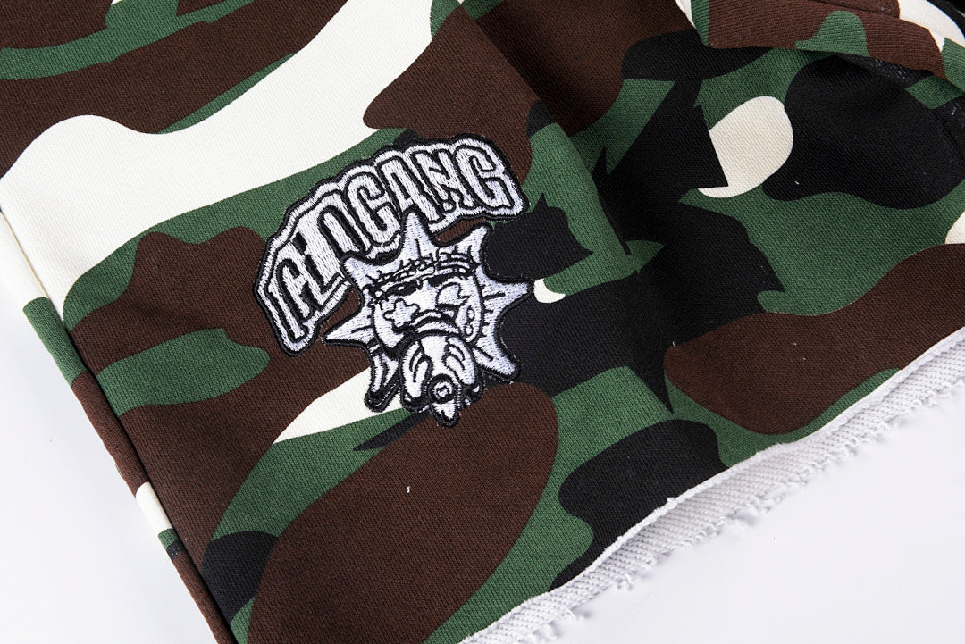 Glo Gang Camo Cartoon Embroidered Shorts - product image 6