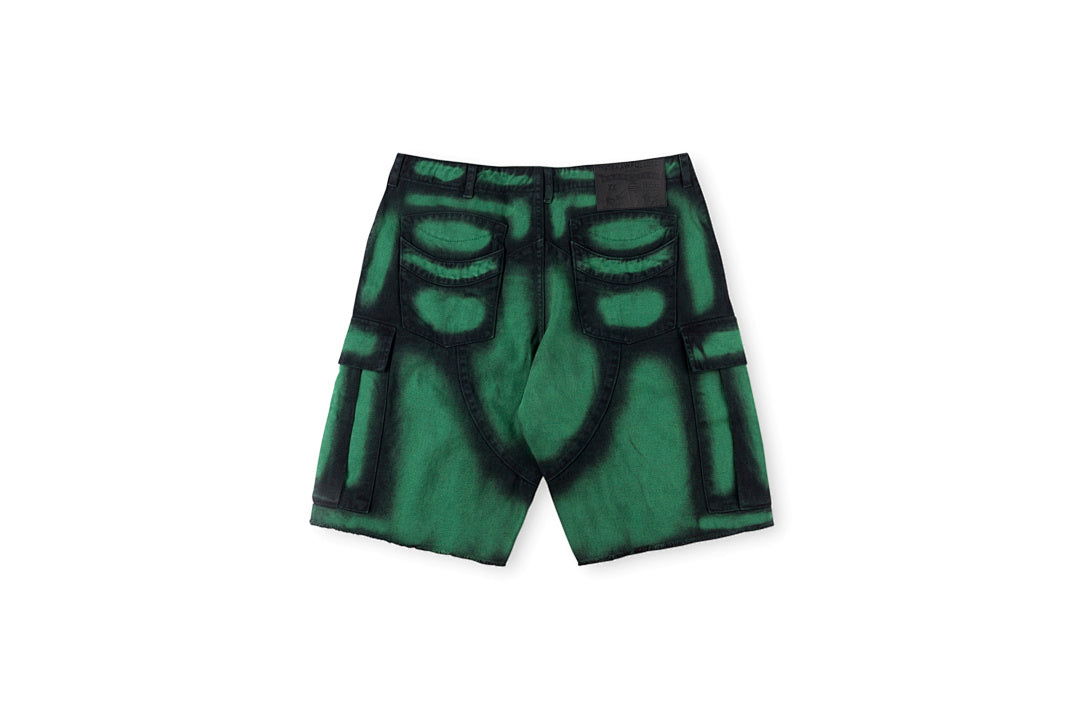 Gradient Multi-Pocket Frayed Cargo Shorts - product image 3