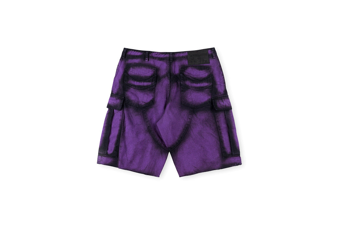 Gradient Multi-Pocket Frayed Cargo Shorts - product image 5