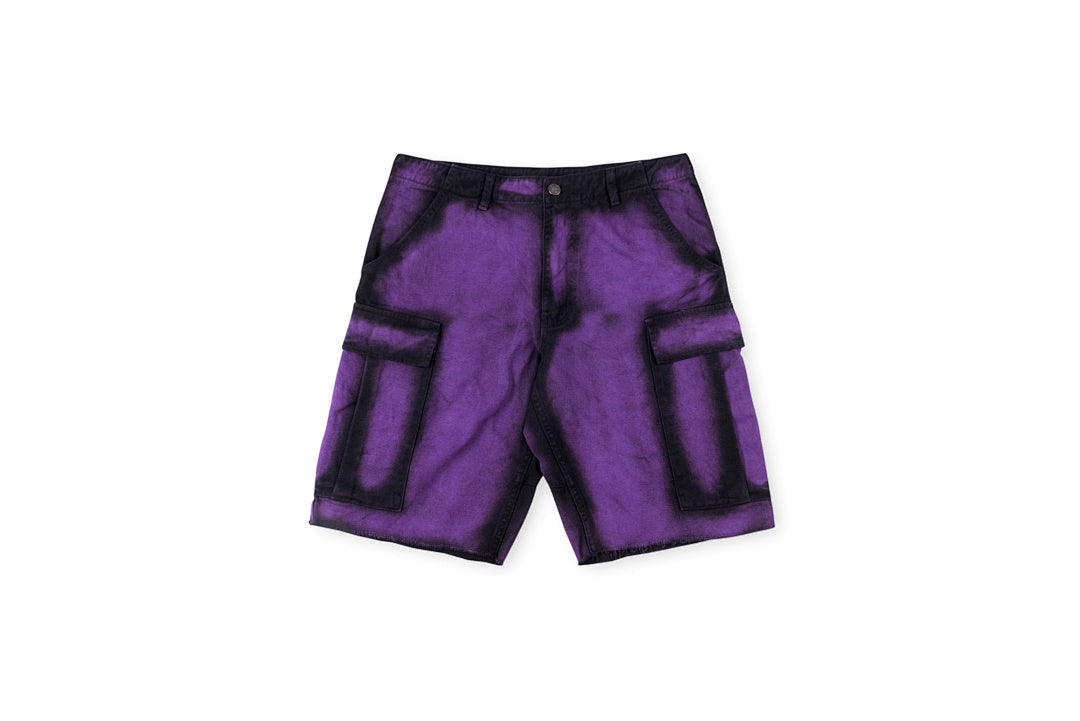 Gradient Multi-Pocket Frayed Cargo Shorts - product image 6
