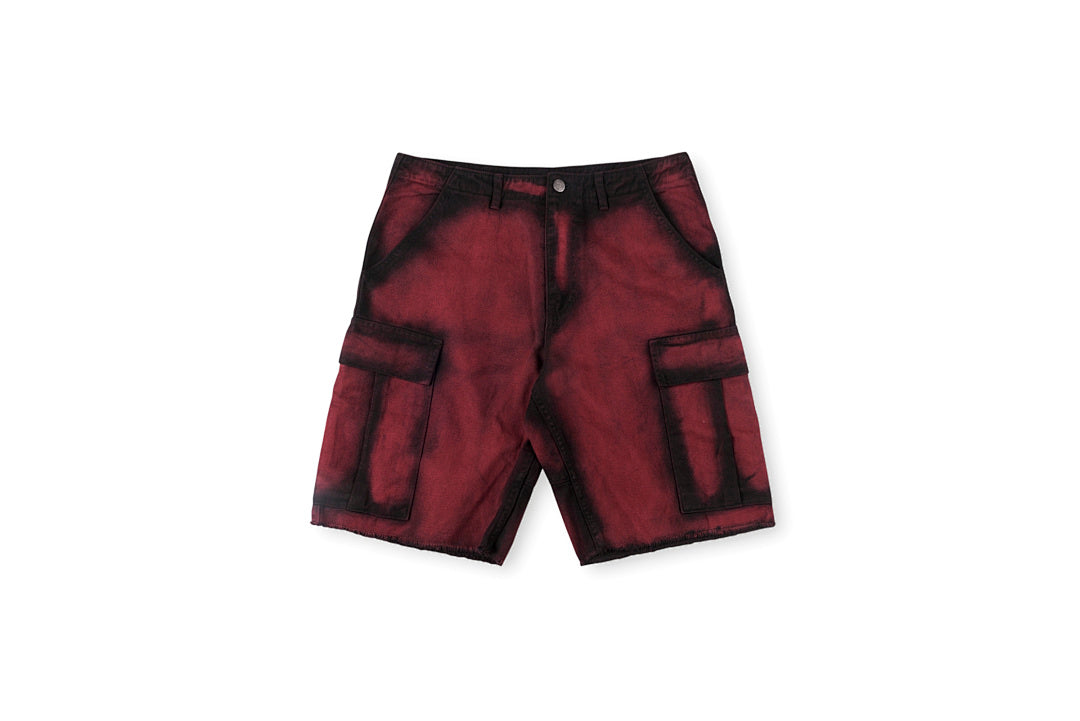 Gradient Multi-Pocket Frayed Cargo Shorts - product image 1