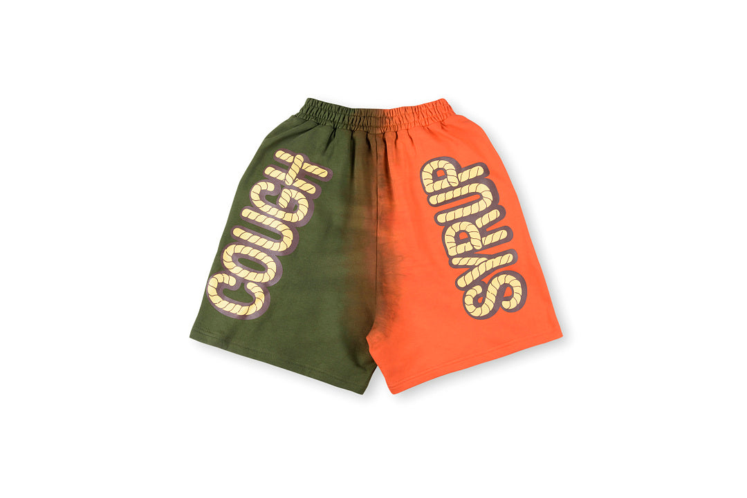 Orange & Green Gradient Print Casual Shorts - product image 2