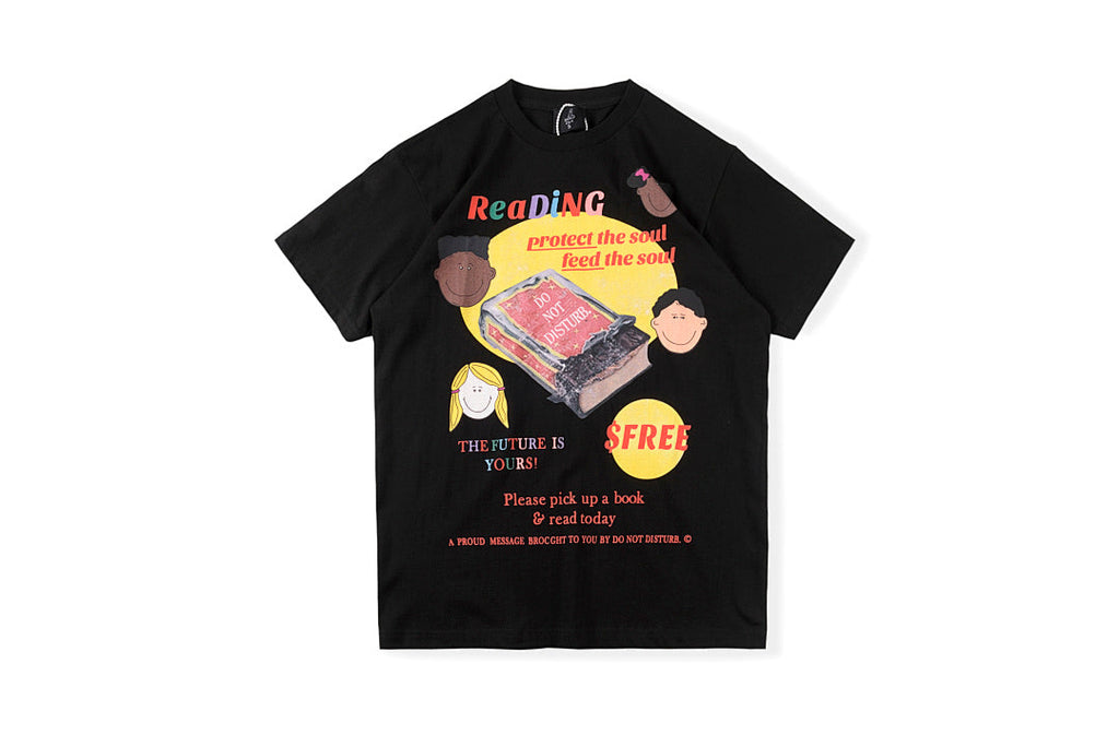 Travis Scott Cactus Jack Promote Reading Graphic T-Shirt - Black / Light Gray - product image 1