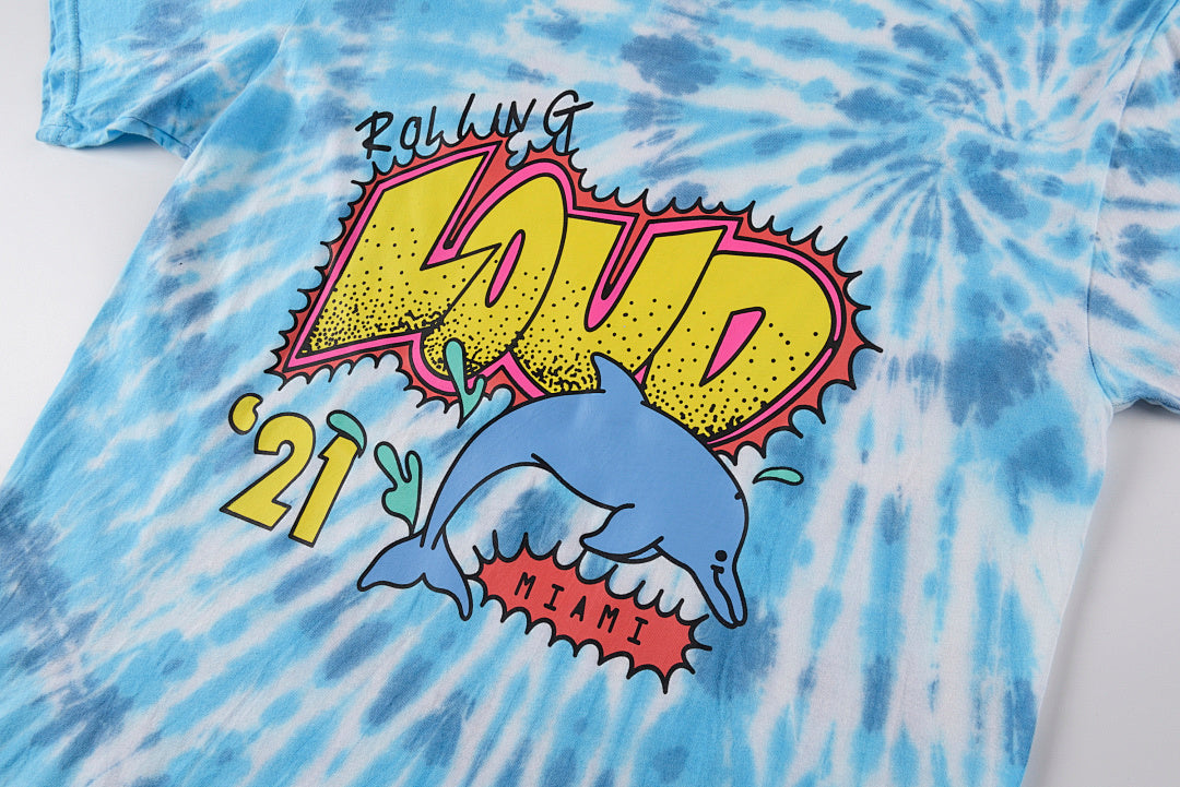 Rolling Loud x Chinatown Market Super Mega Graffiti Beach T-Shirt - Light Blue - product image 4
