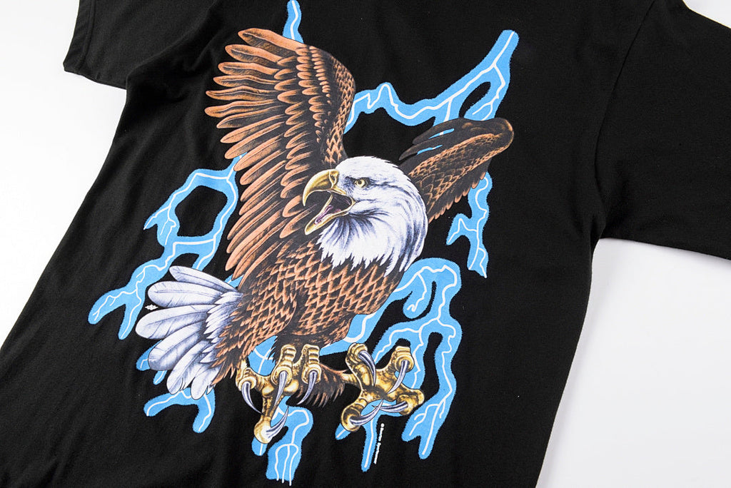 Travis Scott x RHUDE Vintage Eagle & Lightning Graphic T-Shirt - Black - product image 4
