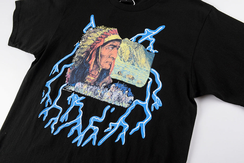 Pharrell Williams x Kanye West Vintage Lightning Graphic T-Shirt - Black - product image 4