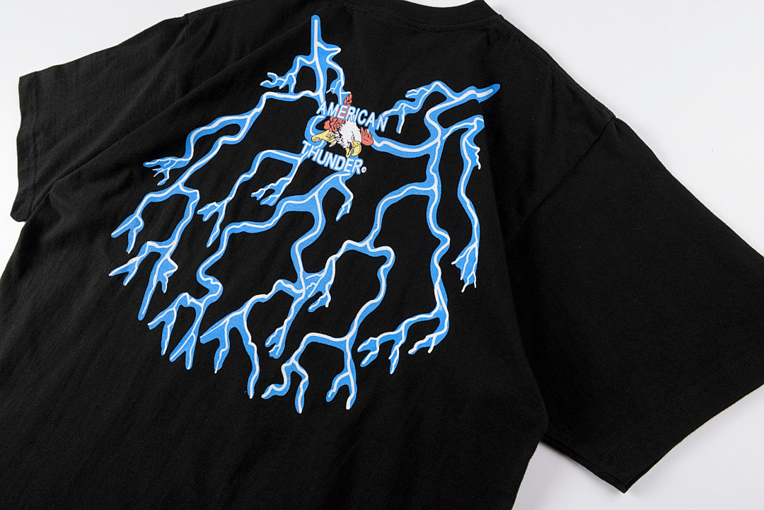 Pharrell Williams x Kanye West Vintage Lightning Graphic T-Shirt - Black - product image 6
