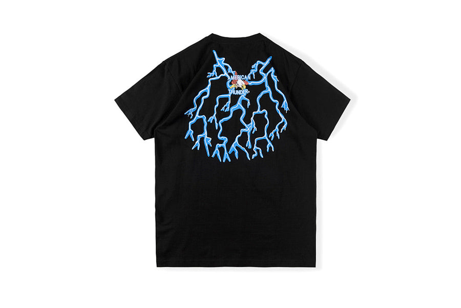 Pharrell Williams x Kanye West Vintage Lightning Graphic T-Shirt - Black