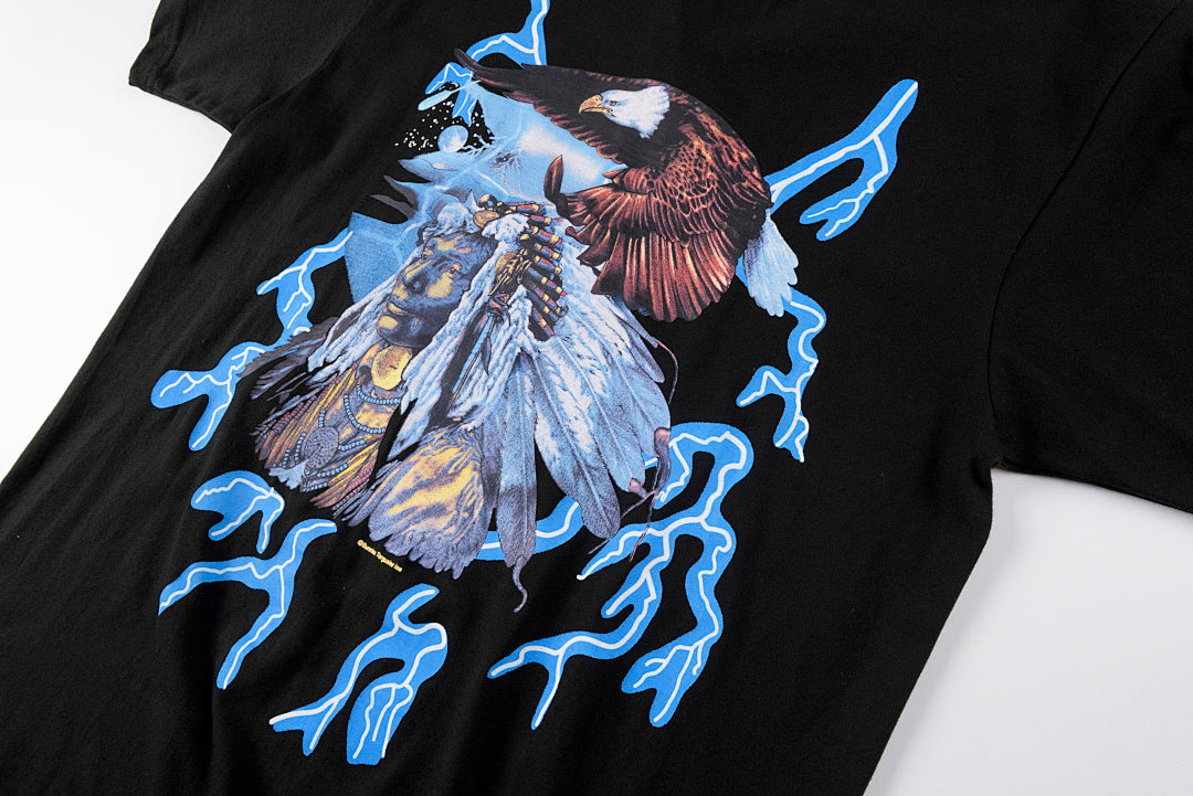 Travis Scott x RHUDE Vintage Native Eagle Graphic T-Shirt - Black - product image 4