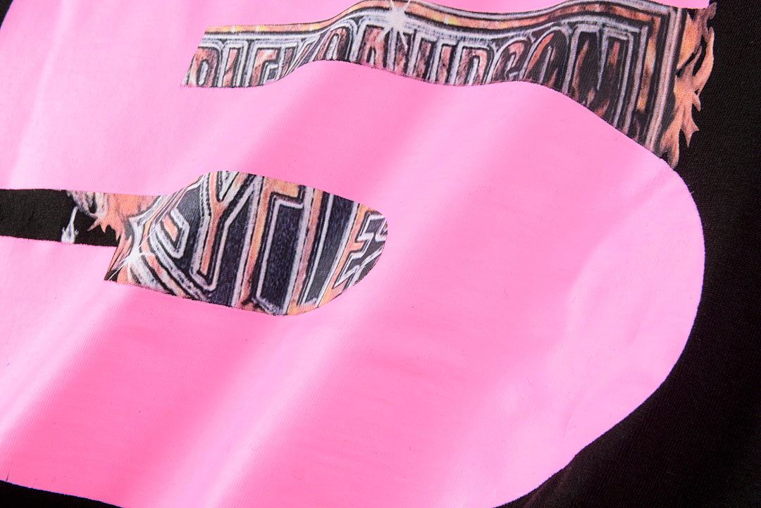 Sp5der 555555 Pink Spider Graphic T-Shirt - Black - product image 5