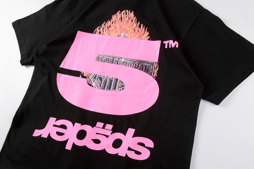 Sp5der 555555 Pink Spider Graphic T-Shirt - Black - product image 7