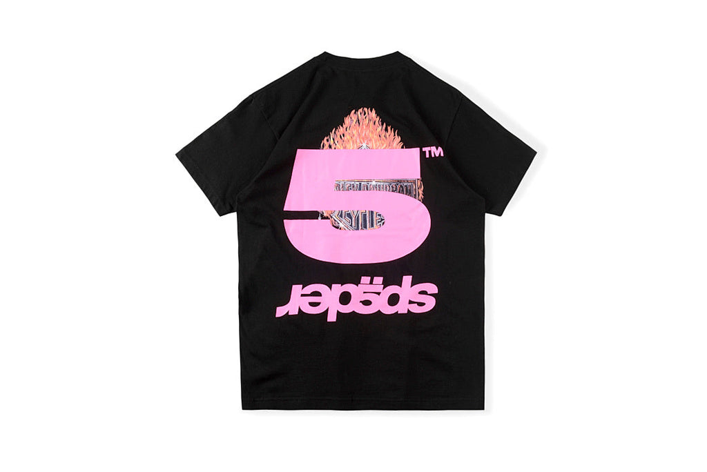 Sp5der 555555 Pink Spider Graphic T-Shirt - Black - product image 2